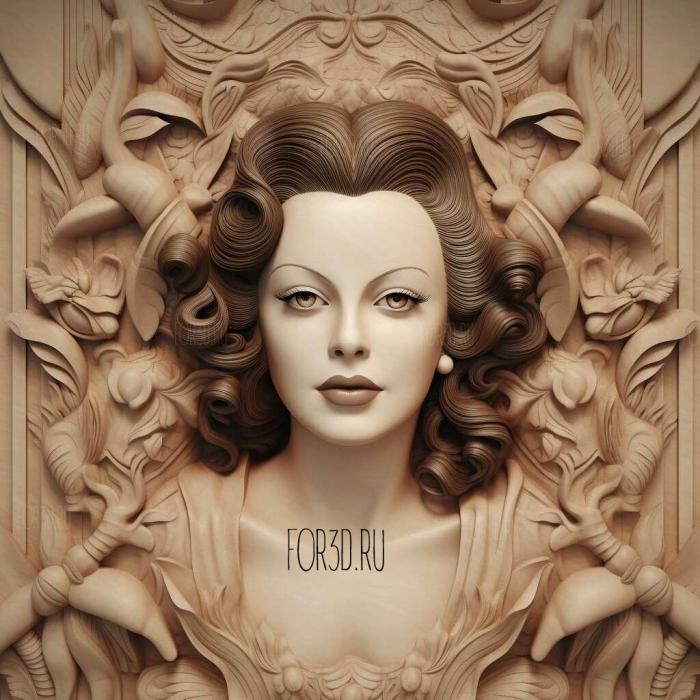 Hedy Lamarr 4 stl model for CNC